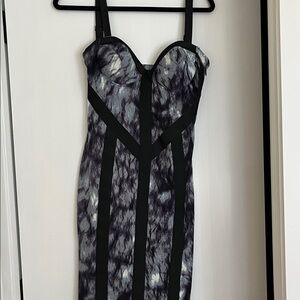 Kardashian Kollection Black and Blue Dress